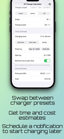 EV Charging Calculator Screenshot 3 of 3