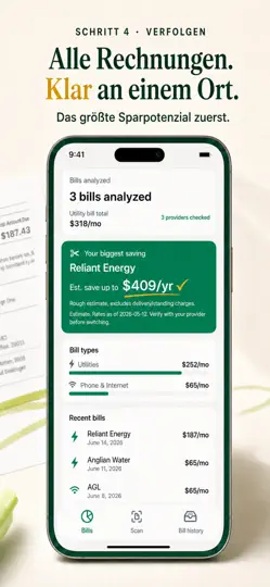 Screenshot von BillScout: Rechnungs-Scanner auf dem iPhone 5