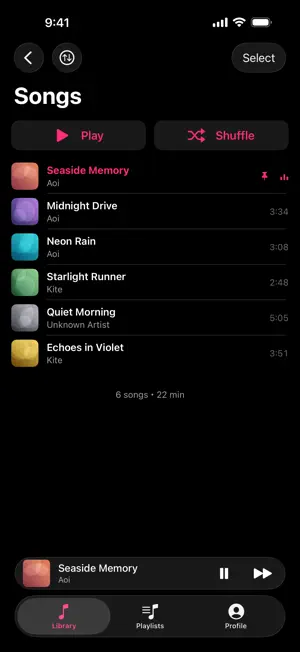 My Playlist - Songs You Made screenshot 1