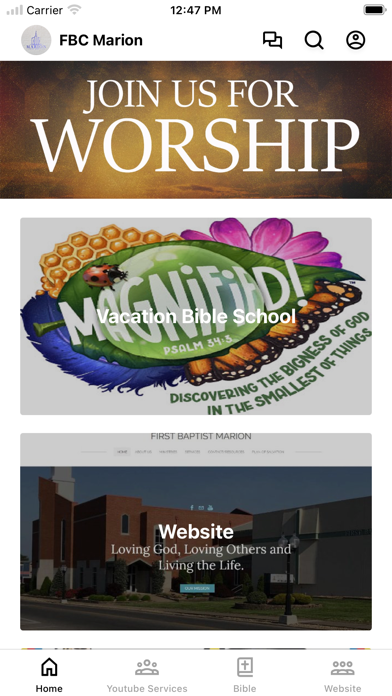 First Baptist Church Marion Screenshot