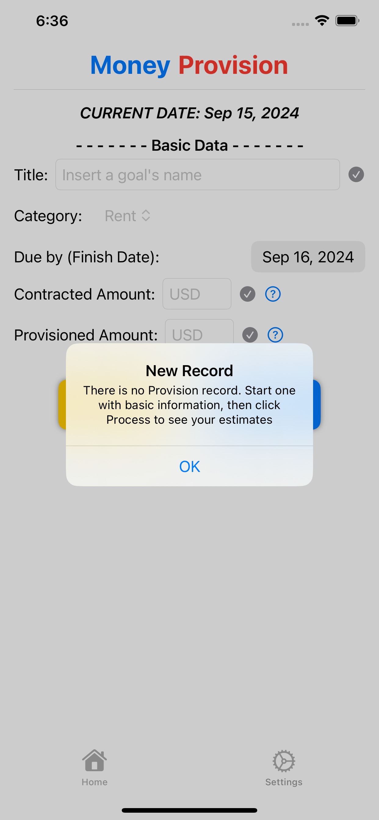 Money Provision