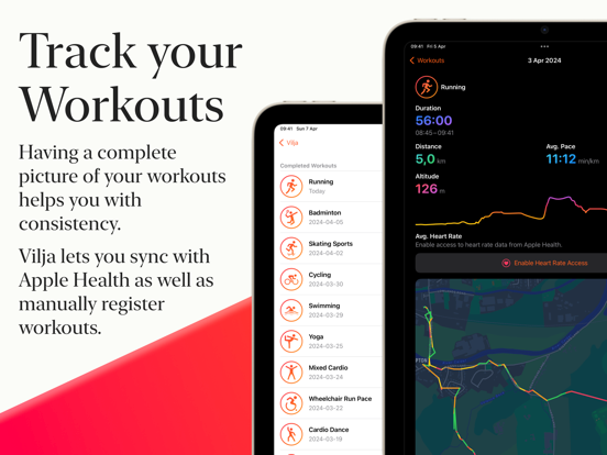 Vilja iPad screenshot 2 - Health & Fitness app