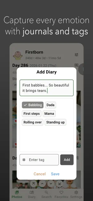 Baby Days: Daily Photo & Diary screenshot 2