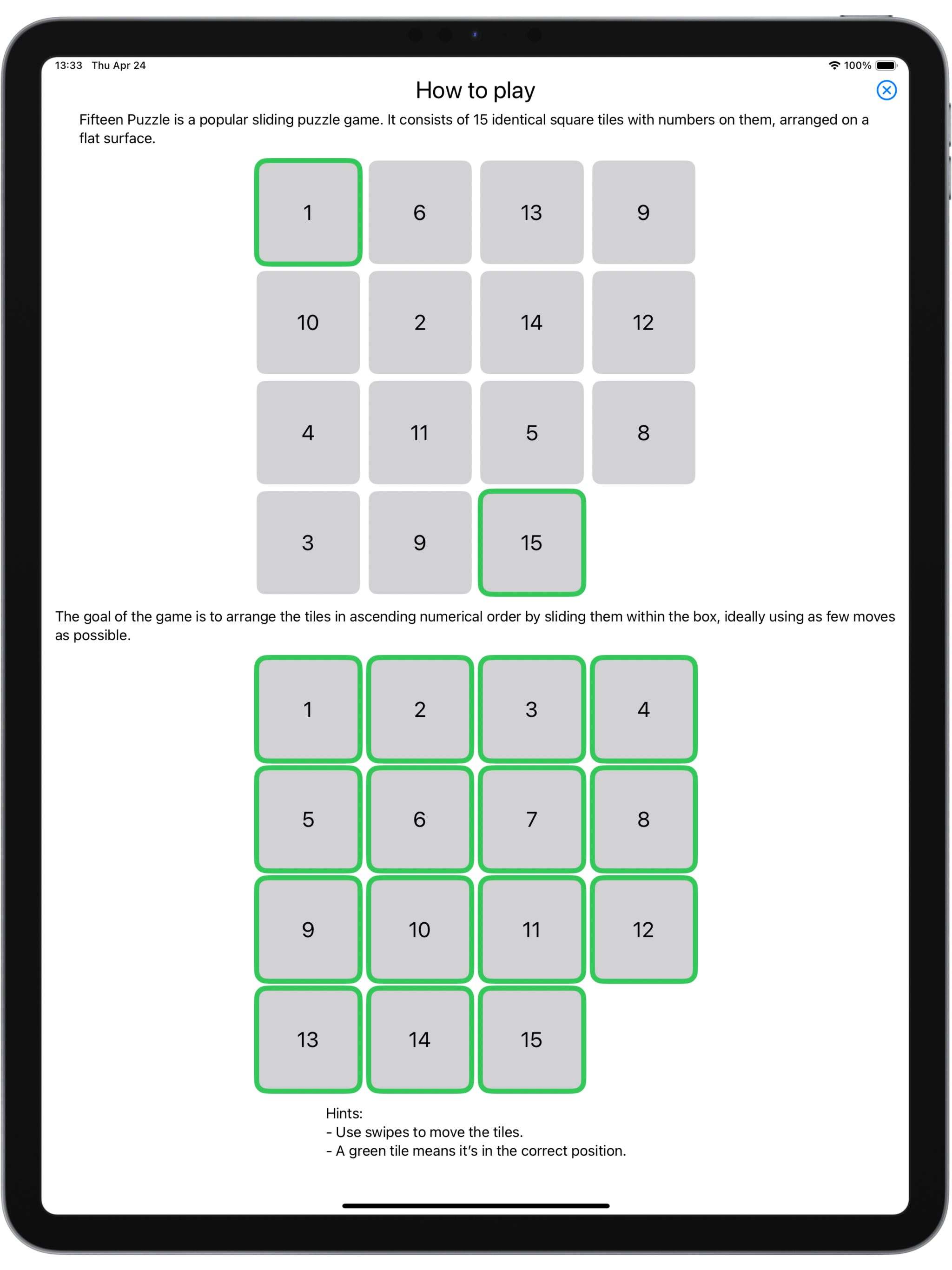 15 Puzzle / Game of Fifteen