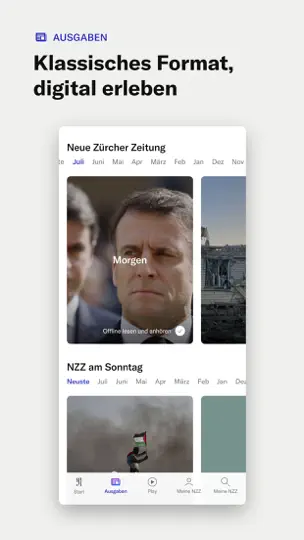 Screenshot von NZZ Nachrichten auf dem iPhone 3