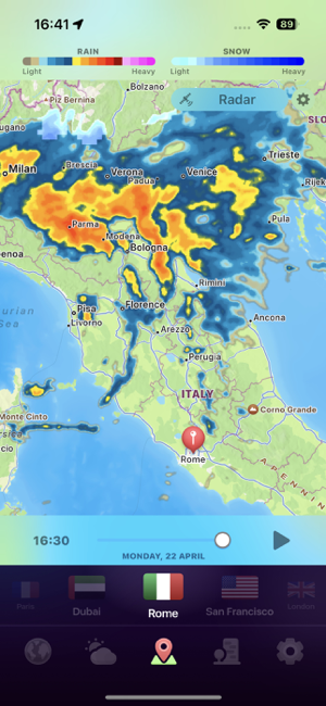 CUACA SEKARANG ° - Tangkapan Layar Prakiraan Lokal