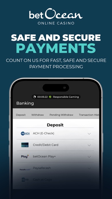 betOcean Online Casino Screenshot
