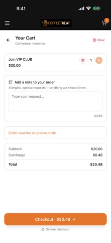 Coffeetreat: Order Ahead Screenshot 3 of 7