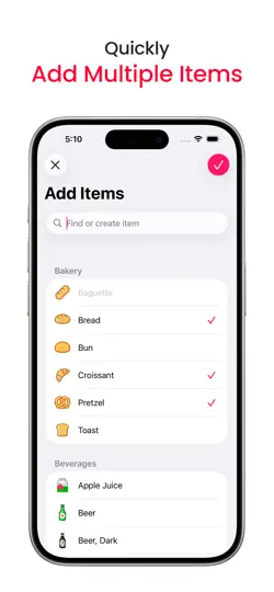 Captura de pantalla de Airrends - Shopping List en iPhone 2