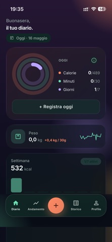 myFitness Diary iPhone screenshot