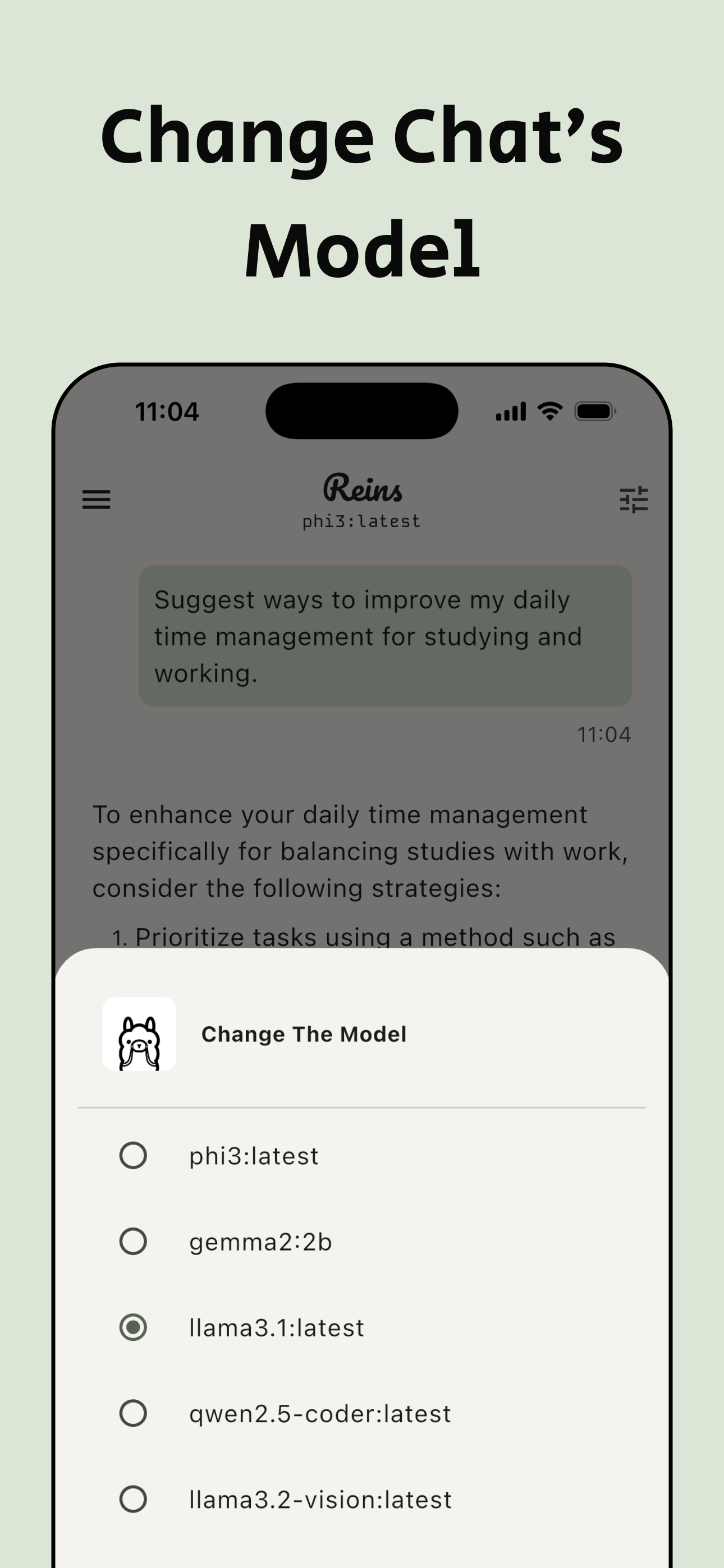 Reins: Chat for Ollama
