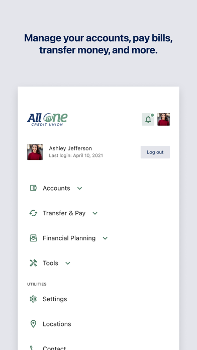 All One CU iPhone screenshot 4 - Finance app