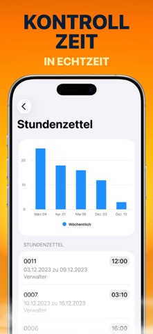 Stundenzettel Kontrolle — Screenshot 2
