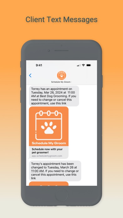 Schedule My Groom iPhone screenshot 4 - Business app