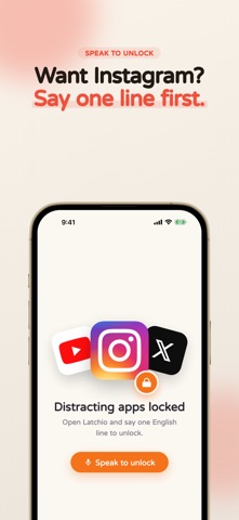 Latchio - Speak To Unlock Apps Screenshot 1 of 6