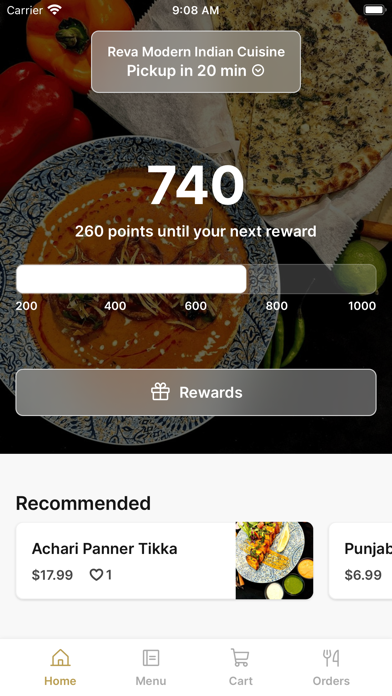 Screenshot 1 of Reva Modern Indian Cuisine App
