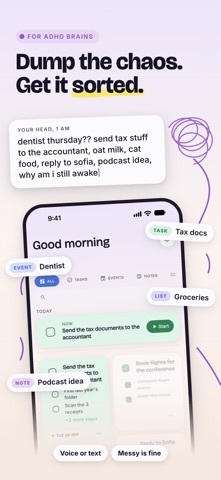 ADHD Brain Dump: BrainSort Screenshot 1 of 6
