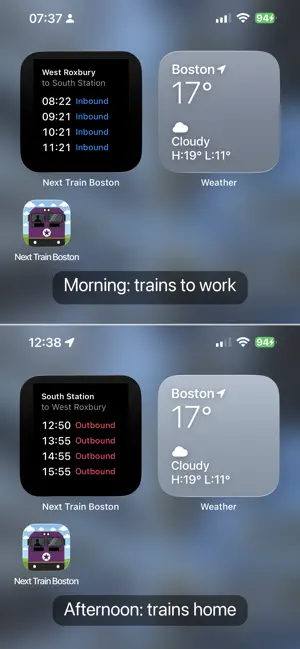Next Train And Ferry: Boston screenshot 1