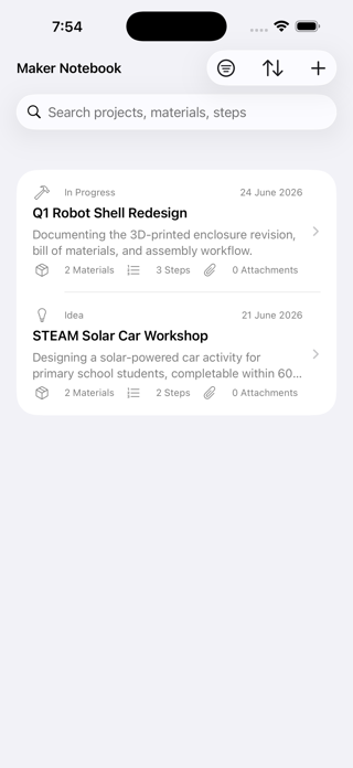 Project Notebook + Screenshot 1 of 5