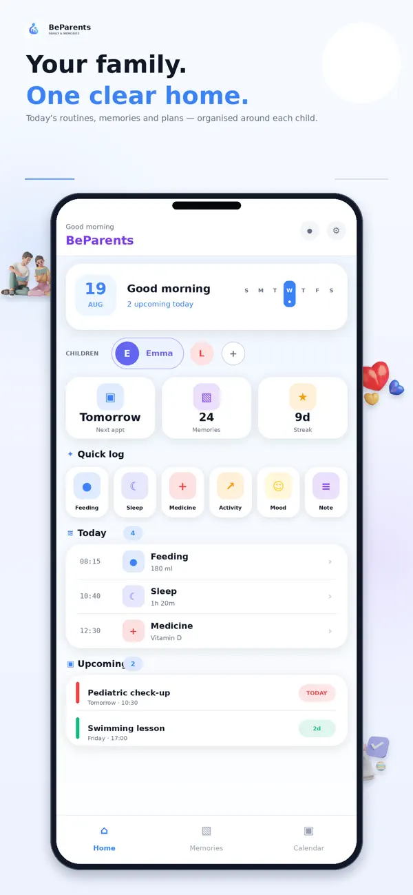 Screenshot #2 pour BeParents · Famille & Tâches