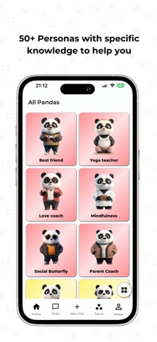 PandaAI: Talk to AI Characters screenshot