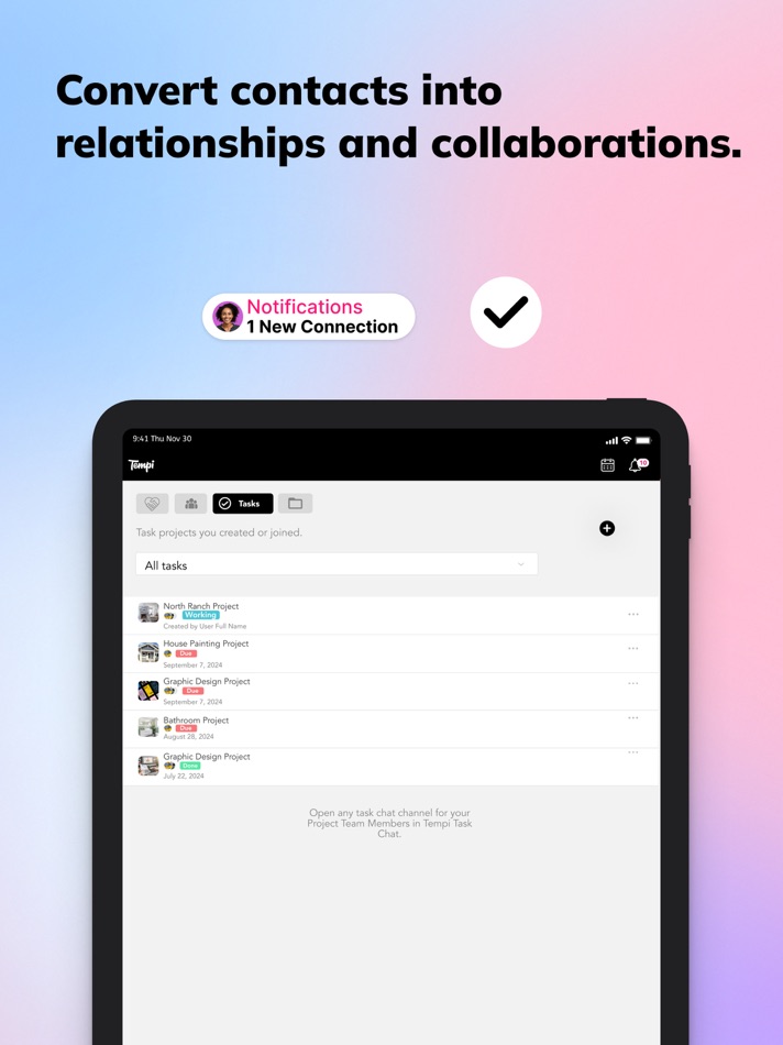 #2. Tempi: Network & Work Together (iOS) 由: Tempi