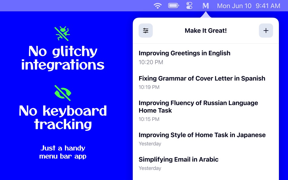 #4. Make: AI Grammar Checker (macOS) 由: Mikhail Solomonov