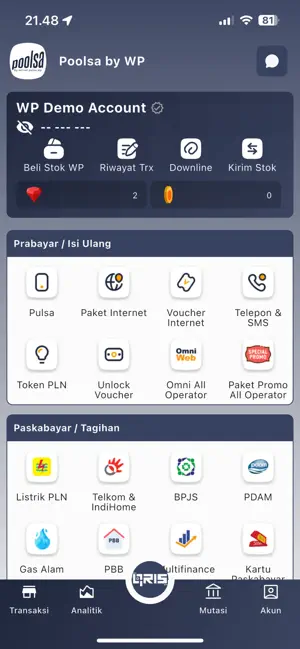 Poolsa by WP: Pulsa,Kuota,PPOB screenshot 1