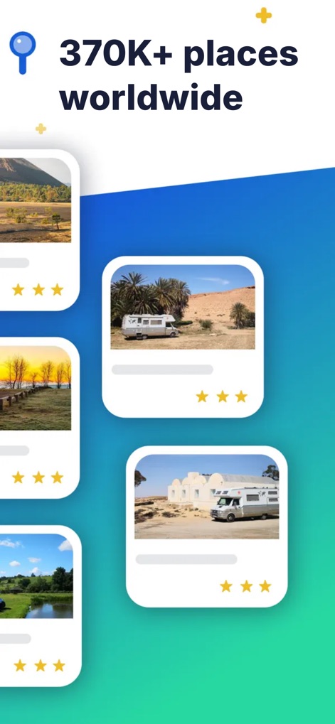 park4night - This tool visually presents a vast global location variety, complemented by transparent community ratings for each listed spot.