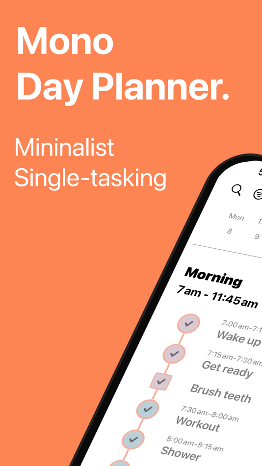 #1. Daily Planner List - Mono Task (iOS) 由: 3CUPS PTY LTD