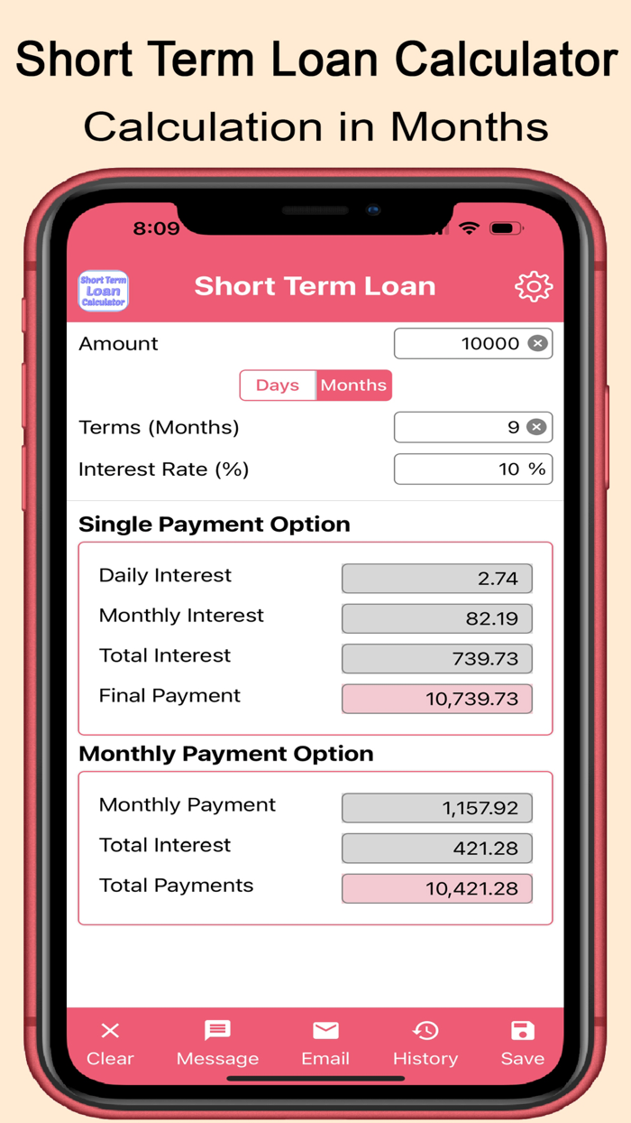 Short Term Loan Calculator