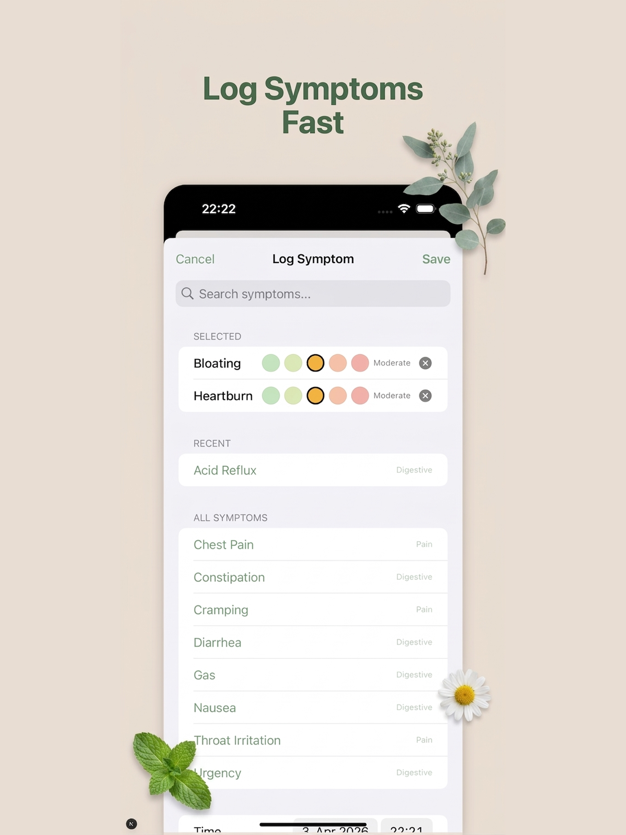 FoodFeel - Symptom Tracker