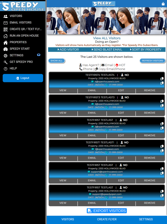 OPEN HOUSE SPEEDY OPEN HOUSE