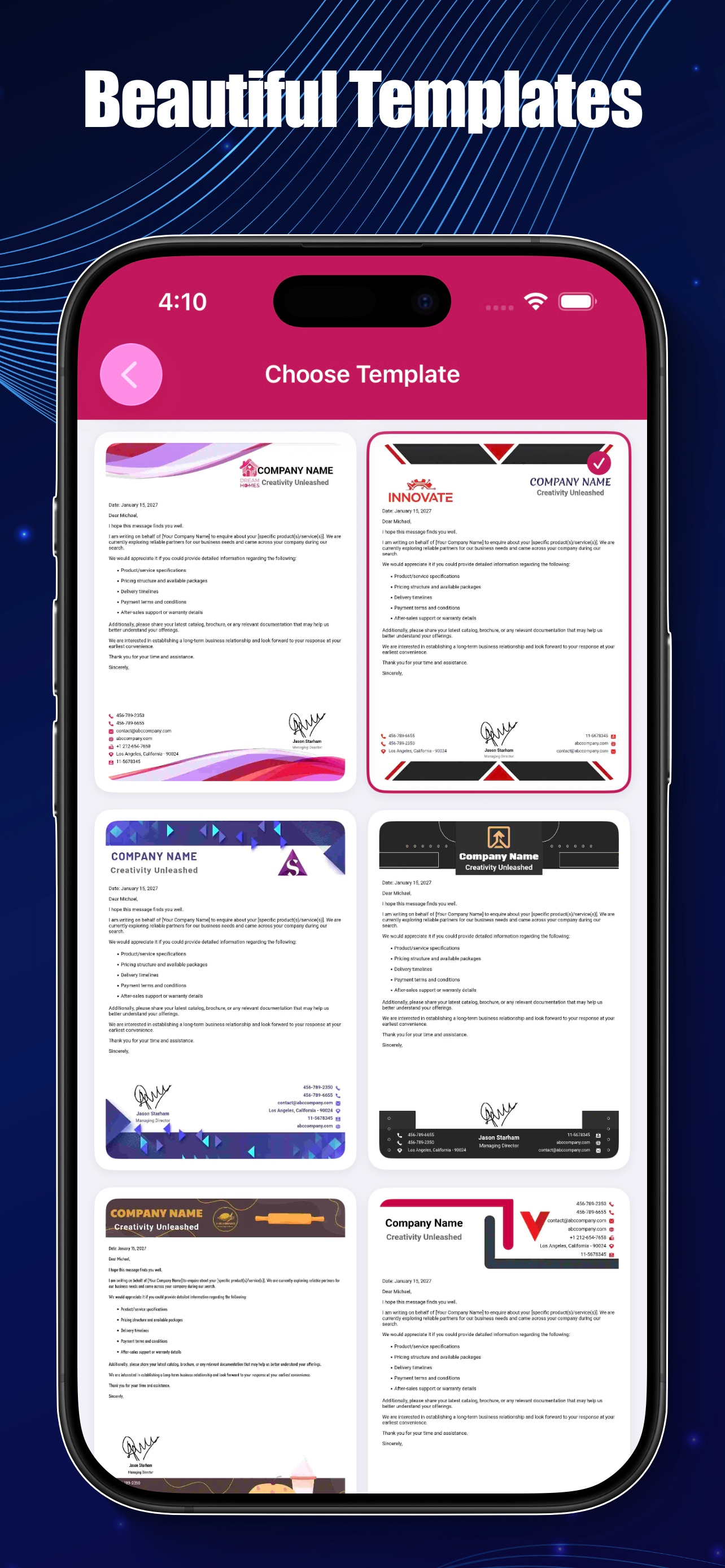 Letterhead Maker App. screenshot 3