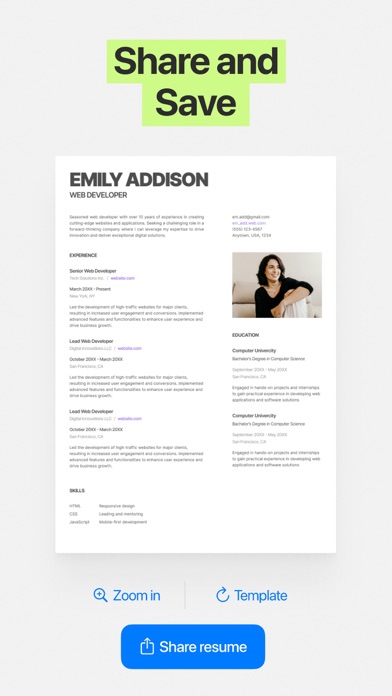 Resume builder & creator HQ Screenshot