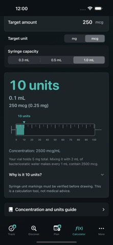 Peptionary: Peptide Calculator iPhone screenshot