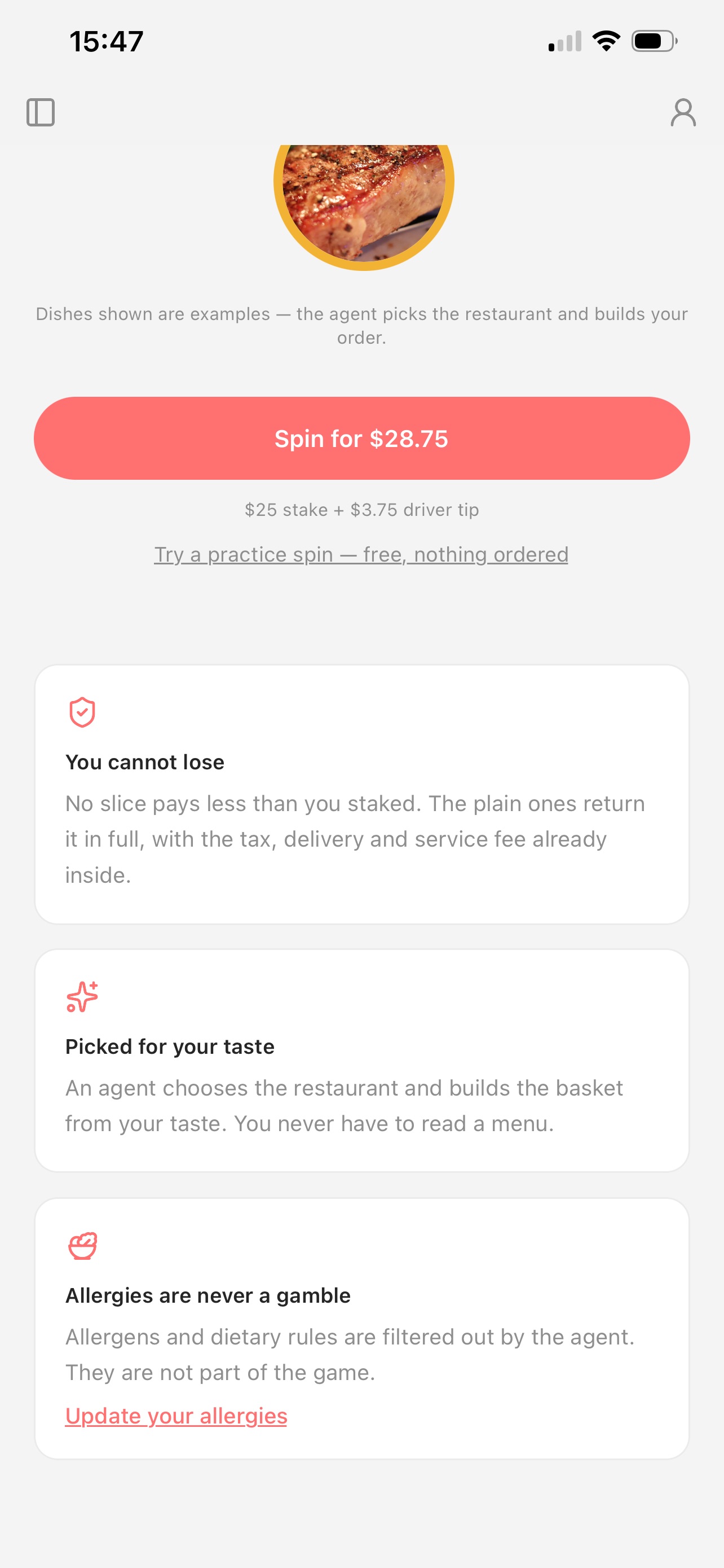 Screenshot 3 of Restaurant Roulette AI