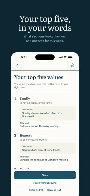 Values Card Sort screenshot 3