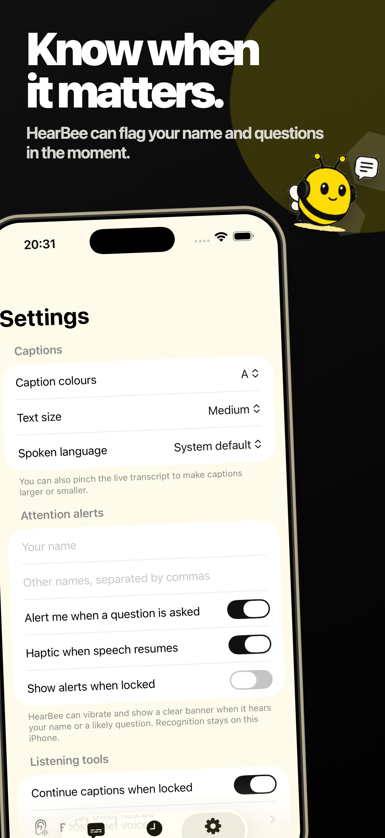 Live Captions HearBee screenshot 7