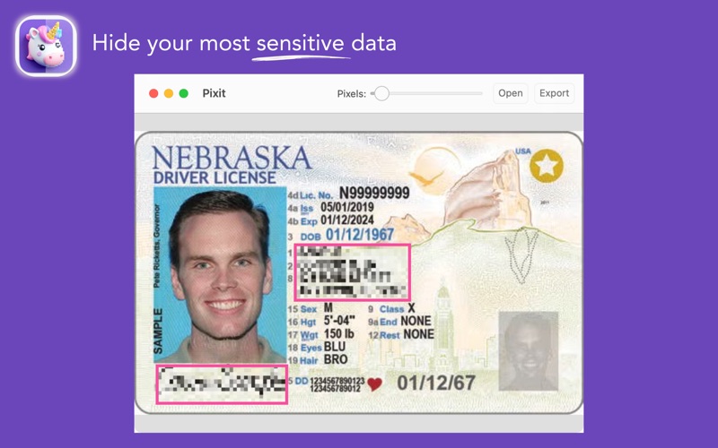 Pixit: Hide Sensitive Data app screenshot