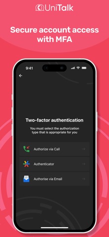 UniTalk iPhone screenshot