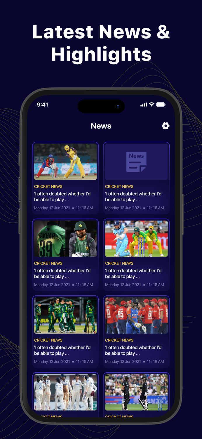 iscore- cricket match