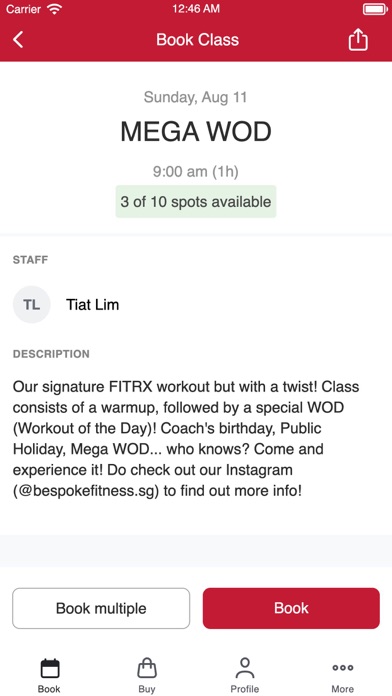Bespoke Fitness Screenshot