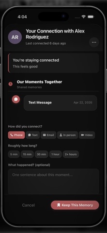 Amio: Friendship Tracker screenshot