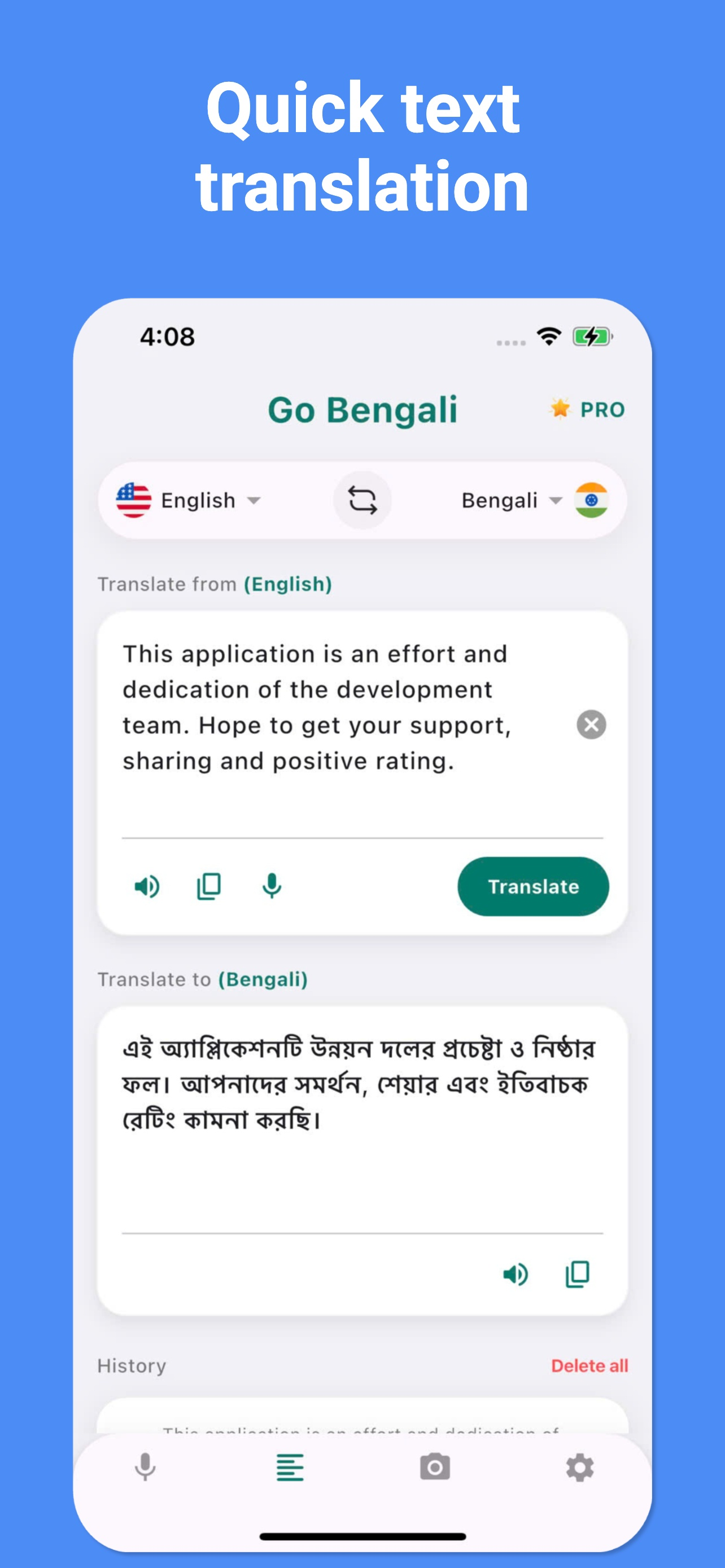 Go Bengali : Bangla Translator screenshot 5