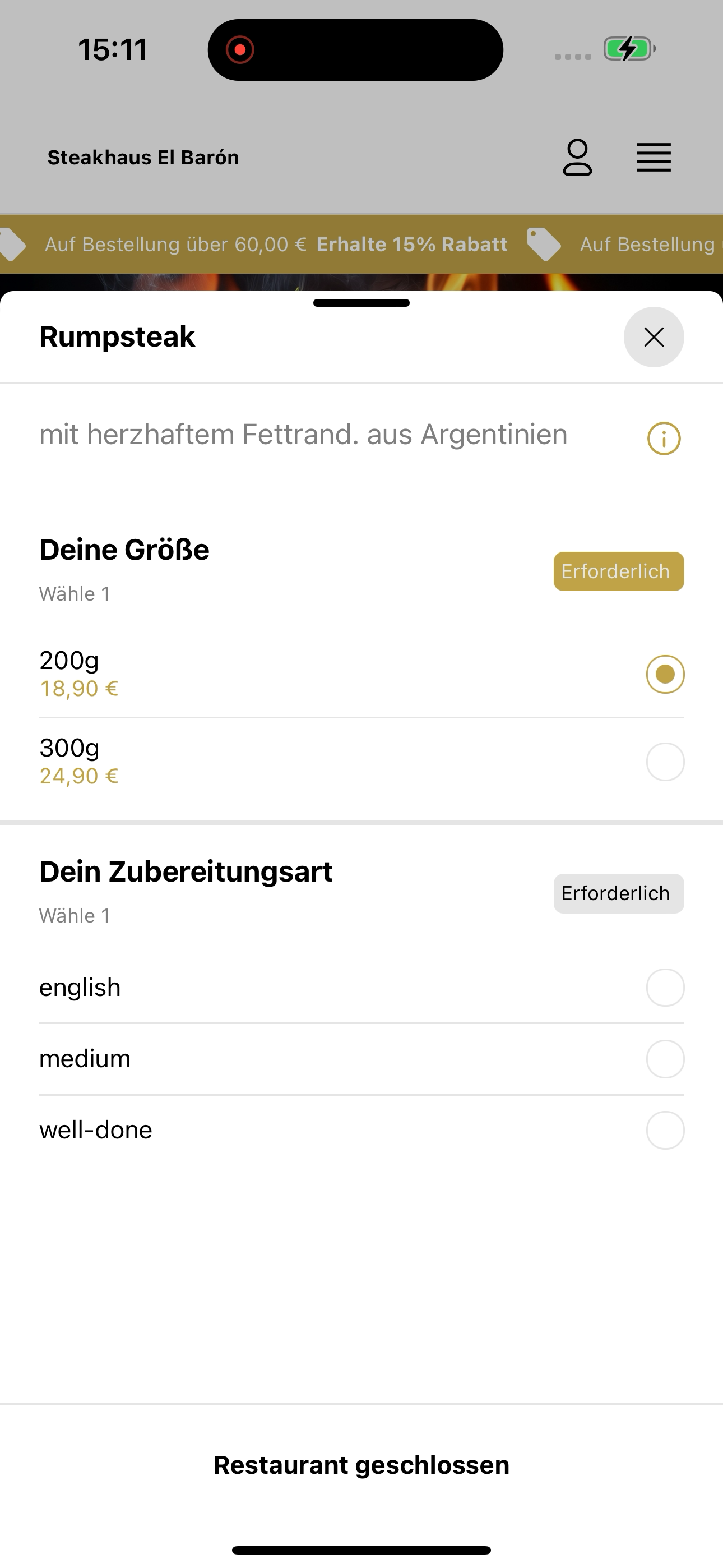 Steakhaus El Barón Potsdam screenshot 7