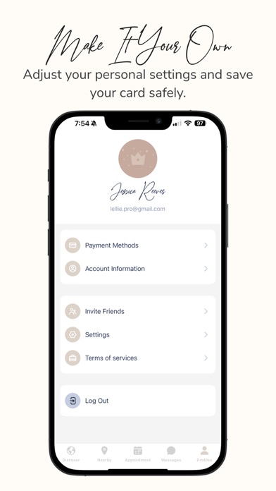 Lellie Beauty Booking Screenshot