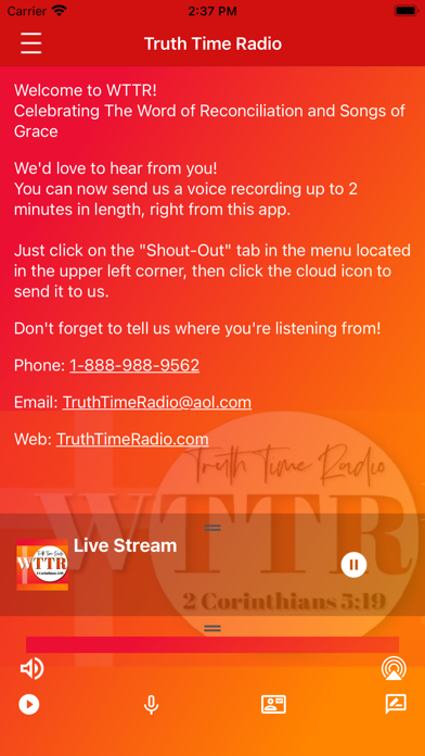 WTTR - Truth Time Radio iPhone screenshot 3 - Entertainment app