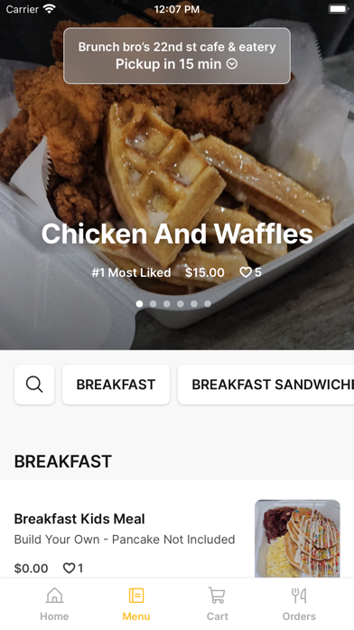 BrunchBros@22nd To Go iPhone screenshot 2 - Food & Drink app