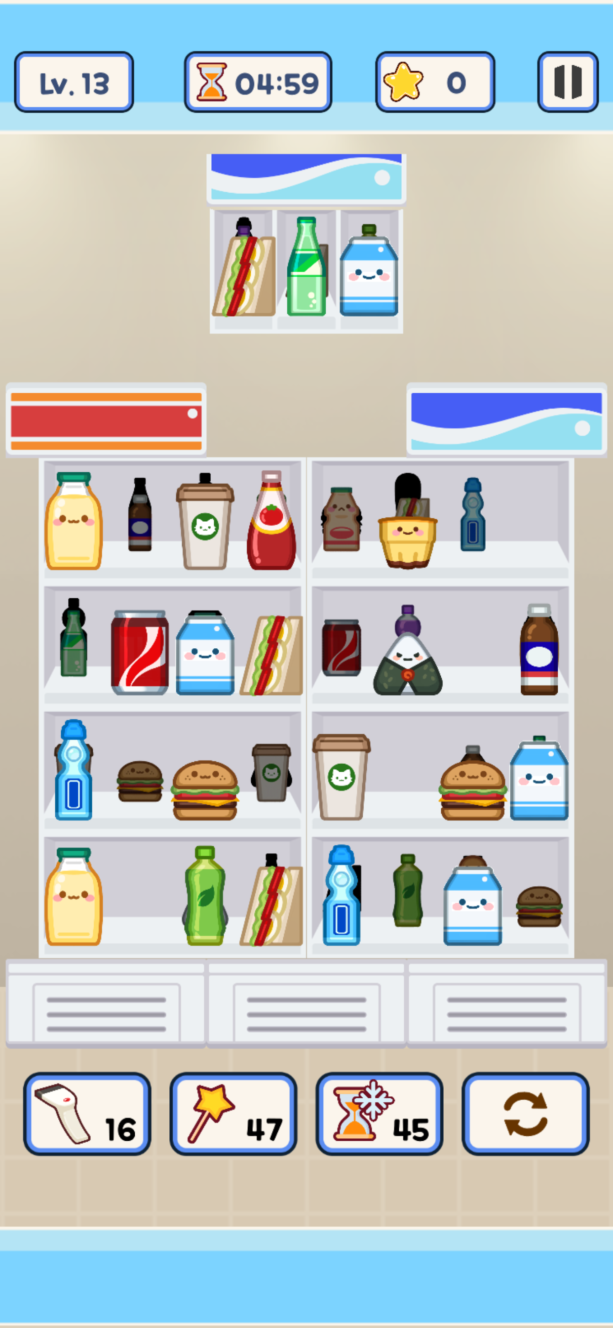Supermarket Sort-Triple Goods